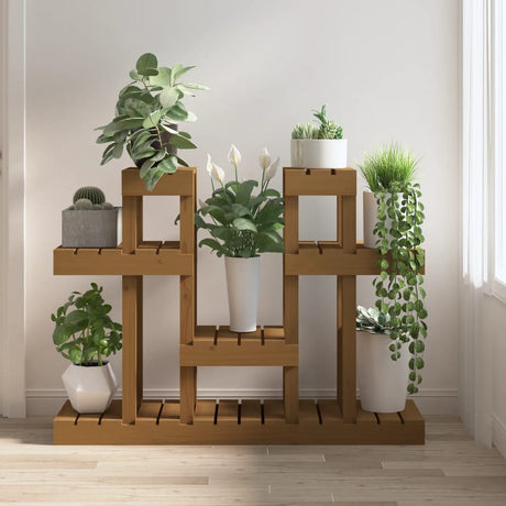 Vidaxl Plant Standard 104.5x25x77.5cm Solid fyrretræ Honningbrun