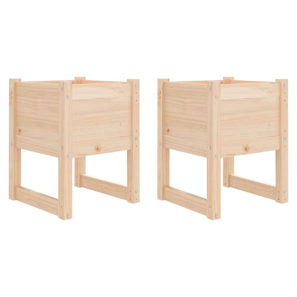 Vidaxl Planters 2 St 40x40x52,5 cm Solid fyrretræ