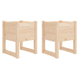 Vidaxl Planters 2 St 40x40x52,5 cm Solid fyrretræ