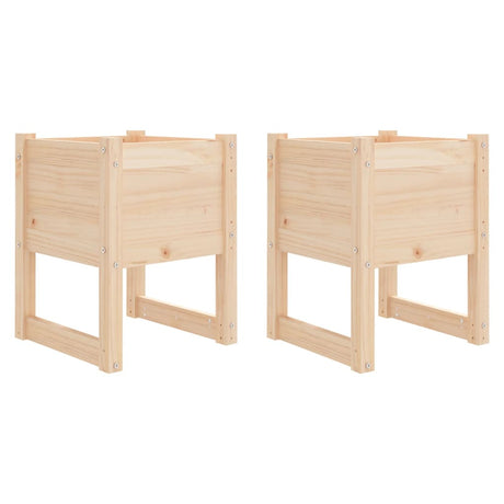 Vidaxl Planters 2 St 40x40x52,5 cm Solid fyrretræ