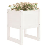 Vidaxl Planter Big 40x40x52,5 cm Solid fyrretræ hvid