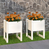 Vidaxl Planters 2 St 40x40x52,5 cm Solid fyrretræ