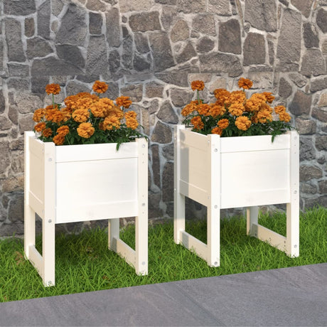 Vidaxl Planters 2 St 40x40x52,5 cm Solid fyrretræ