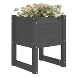 Vidaxl Planters 2 St 40x40x52,5 cm Solid fyrretræ grå grå