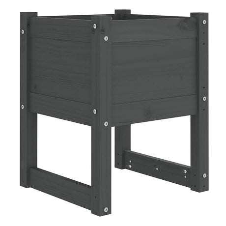 Vidaxl Planters 2 St 40x40x52,5 cm Solid fyrretræ grå grå