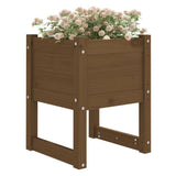 Vidaxl Planters 2 St. 40x40x52,5 cm Solid fyrretræbrun