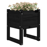 Vidaxl Planters 2 St 40x40x52,5 cm Solid fyrretræ sort