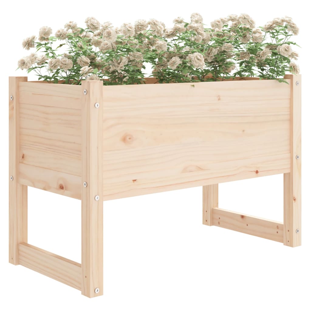 Vidaxl plantenbak 78x40x52 cm massief grenenhout
