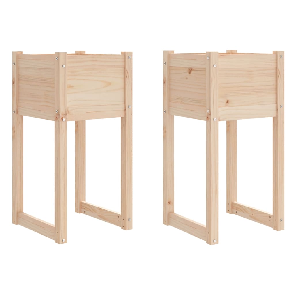 Vidaxl Planters 2 St 40x40x81 cm Solid fyrretræ