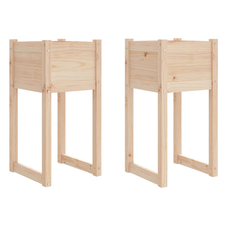 Vidaxl Planters 2 St 40x40x81 cm Solid fyrretræ