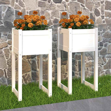 Vidaxl Planters 2 St 40x40x81 cm Solid fyrretræ