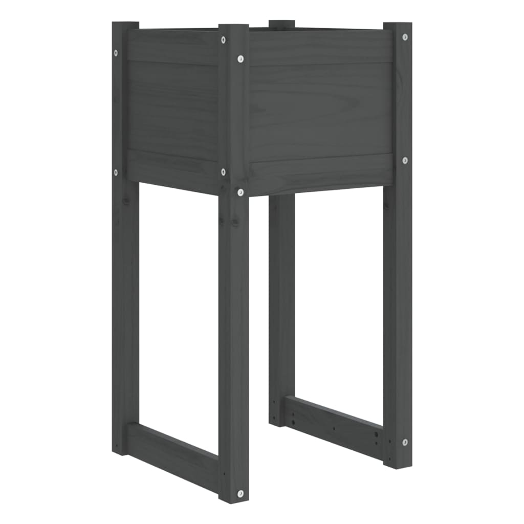 Vidaxl Planning Box 40x40x81 cm solid fyrgrå