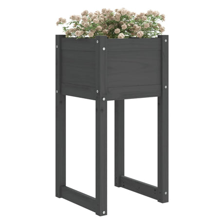 Vidaxl Planning Box 40x40x81 cm solid fyrgrå