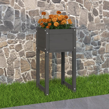 Vidaxl Planning Box 40x40x81 cm solid fyrgrå