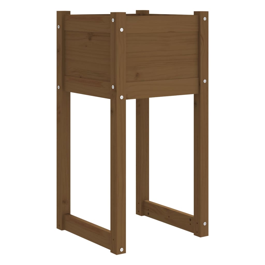 Vidaxl Planning Box 40x40x81 cm Solid fyrretræ Honningbrun