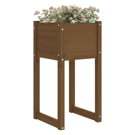 Vidaxl Planters 2 St 40x40x81 cm Solid fyrretræbrun