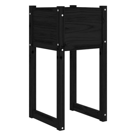 Vidaxl Planning Box 40x40x81 cm Solid fyrretræ sort