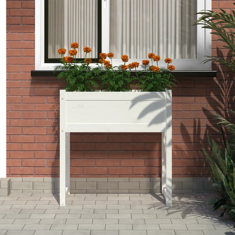 Vidaxl Planning Box 78x40x81 cm Solid Pine White