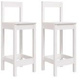 Vidaxl barstoelen 2 st 40x41,5x112 cm massief grenenhout wit