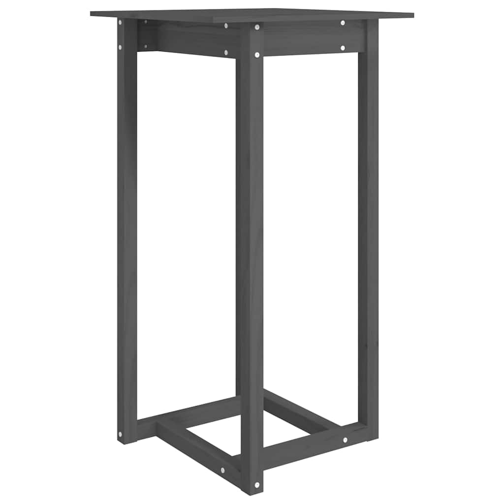 Vidaxl bartafel 60x60x110 cm massief grenenhout grijs
