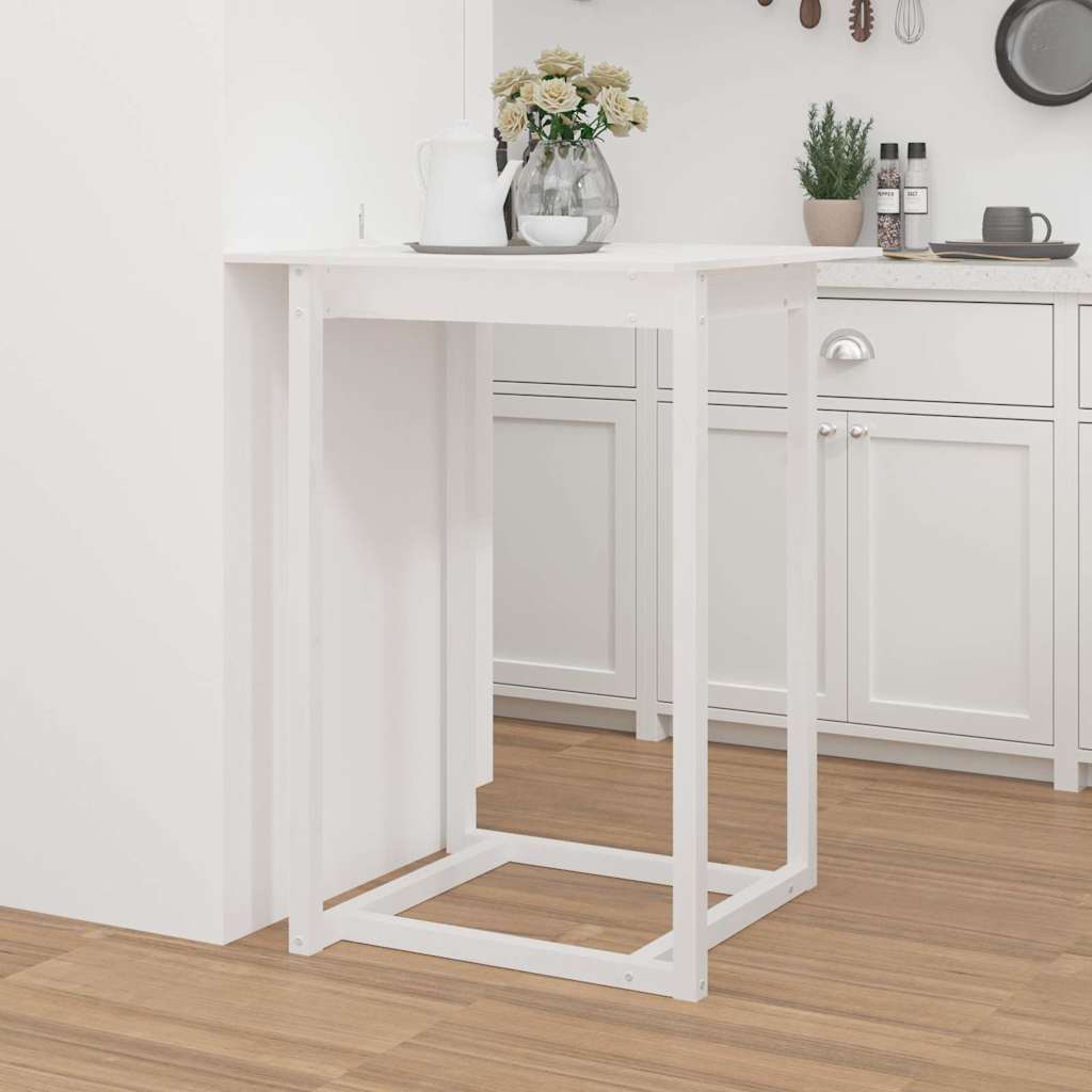 Vidaxl bartafel 80x80x110 cm massief grenenhout wit