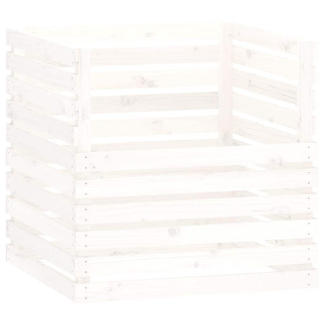 Vidaxl Compost Bin 80x80x78 cm Solid Pine White