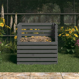 Vidaxl Compost Bin 80x80x78 cm Solid Pine Grey