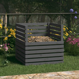 Vidaxl Compost Bin 80x80x78 cm Solid Pine Grey