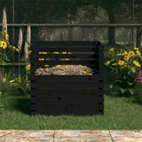 Vidaxl Compost Bin 80x80x78 cm Solid fyrretræ sort
