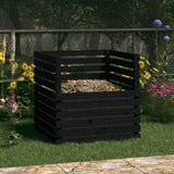 Vidaxl Compost Bin 80x80x78 cm Solid fyrretræ sort