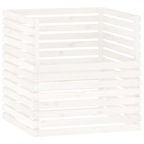 Vidaxl Compost Bin 100x100x102 cm Solid Pine White