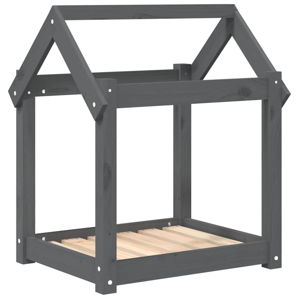 Vidaxl Dog Basket 61x50x70 cm Solid Pine Grey