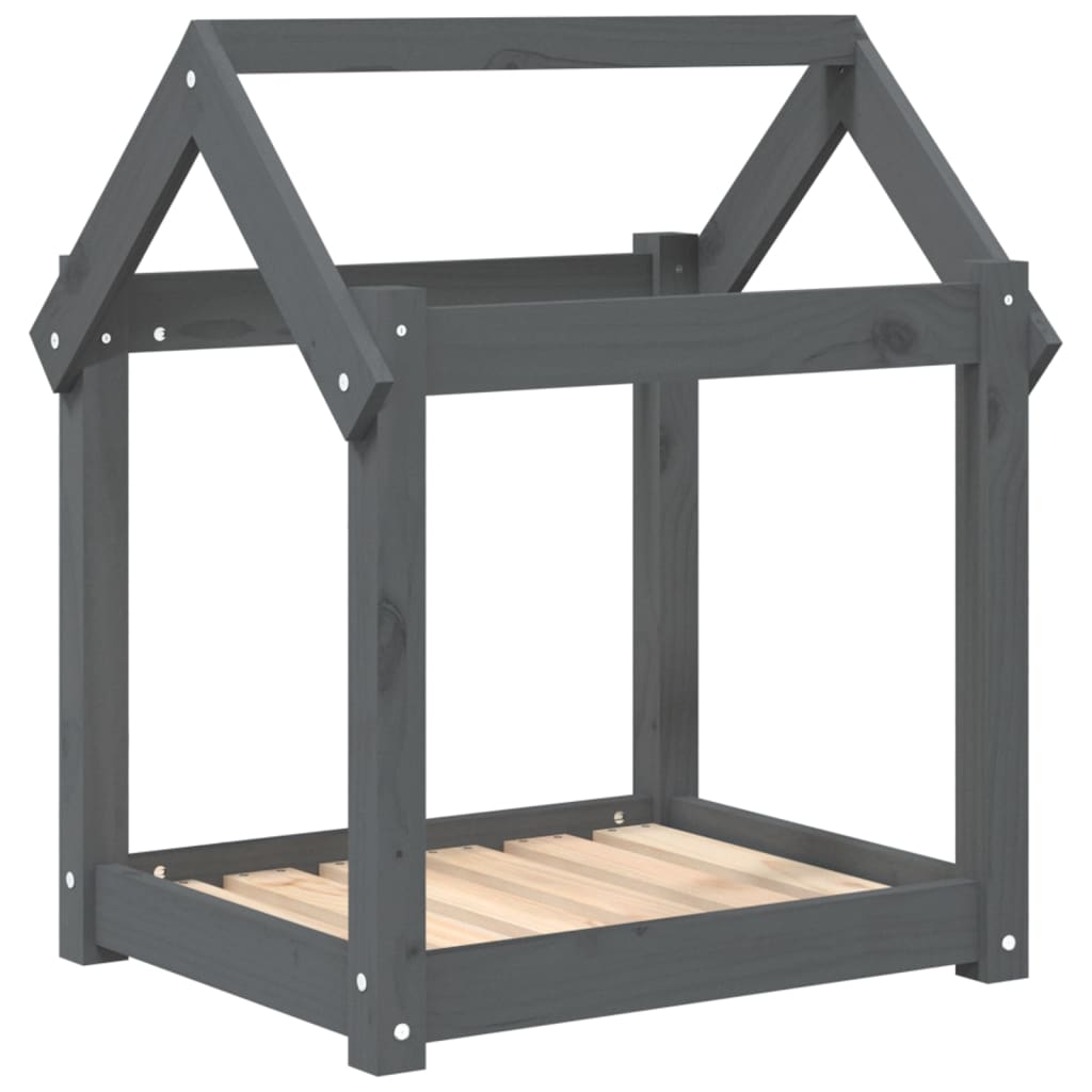 Vidaxl Dog Basket 61x50x70 cm Solid Pine Grey