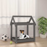Vidaxl Dog Basket 61x50x70 cm Solid Pine Grey