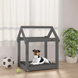 Vidaxl Dog Basket 61x50x70 cm Solid Pine Grey