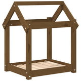 Vidaxl Dog Basket 61x50x70 cm Solid fyrretræbrun