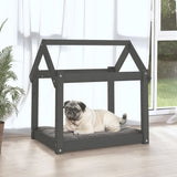 Vidaxl Dog Basket 71x55x70 cm Solid Pine Grey