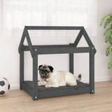 Vidaxl Dog Basket 71x55x70 cm Solid Pine Grey
