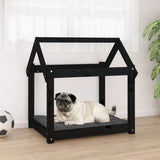 Vidaxl Dog Basket 71x55x70 cm Solid fyrretræ sort
