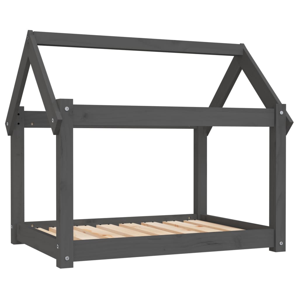 Vidaxl Dog Basket 81x60x70 cm Solid Pine Grey