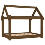 Vidaxl Dog Basket 81x60x70 cm Solid fyrretræbrun