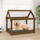 Vidaxl Dog Basket 81x60x70 cm Solid fyrretræbrun
