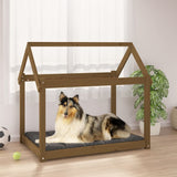 Vidaxl Dog Basket 101x70x90 cm Solid fyrretræbrun
