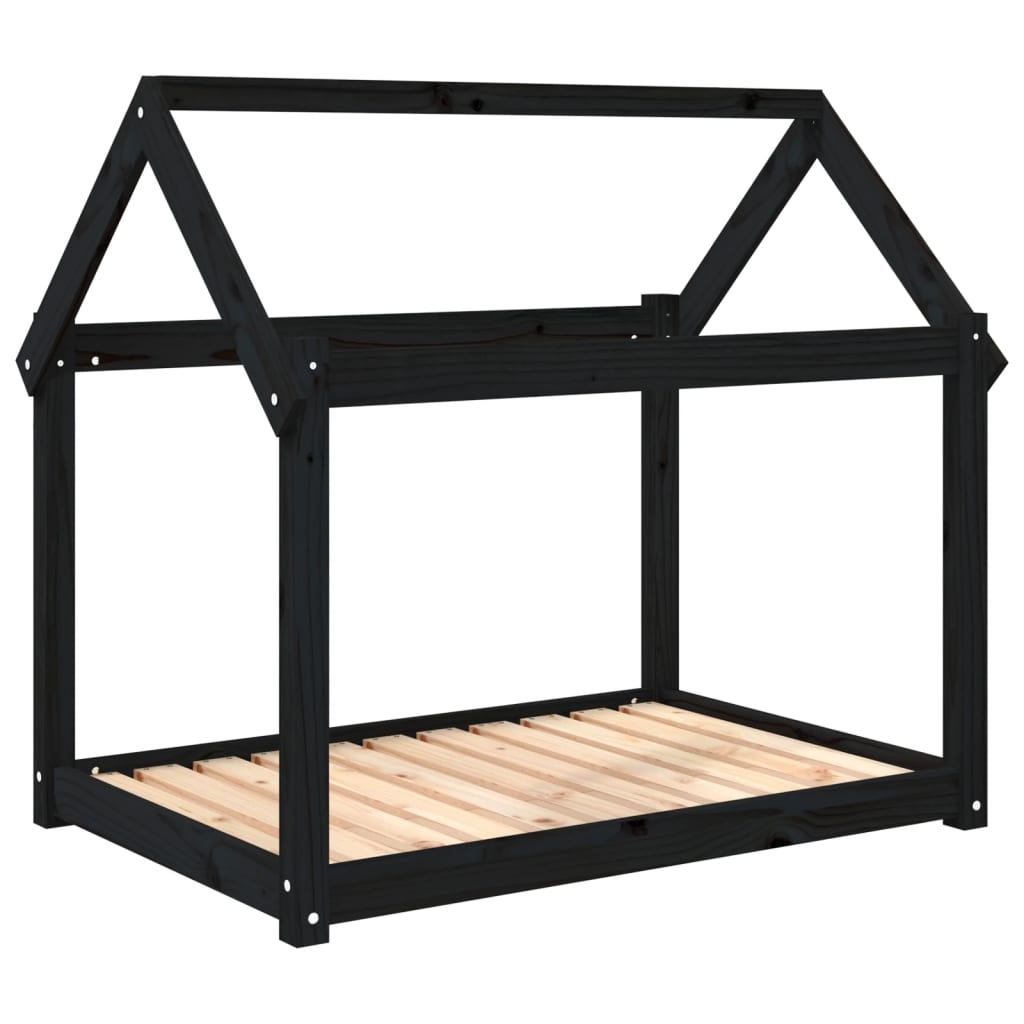 Vidaxl Dog Basket 101x70x90 cm Solid fyrretræ sort