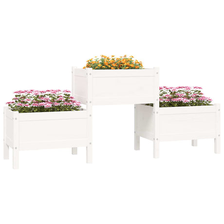 VIDAXL Planlægningsboks 178.5x44x75 cm Solid Pine White