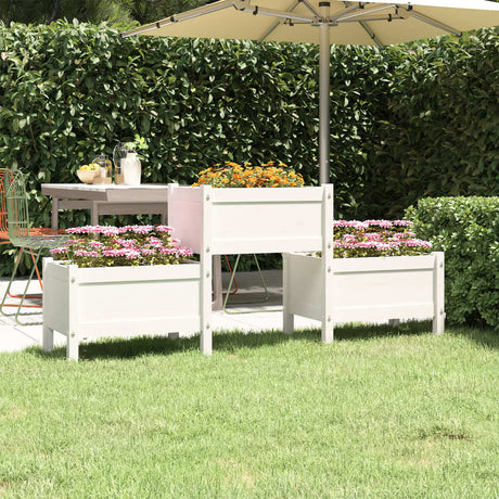 VIDAXL Planlægningsboks 178.5x44x75 cm Solid Pine White