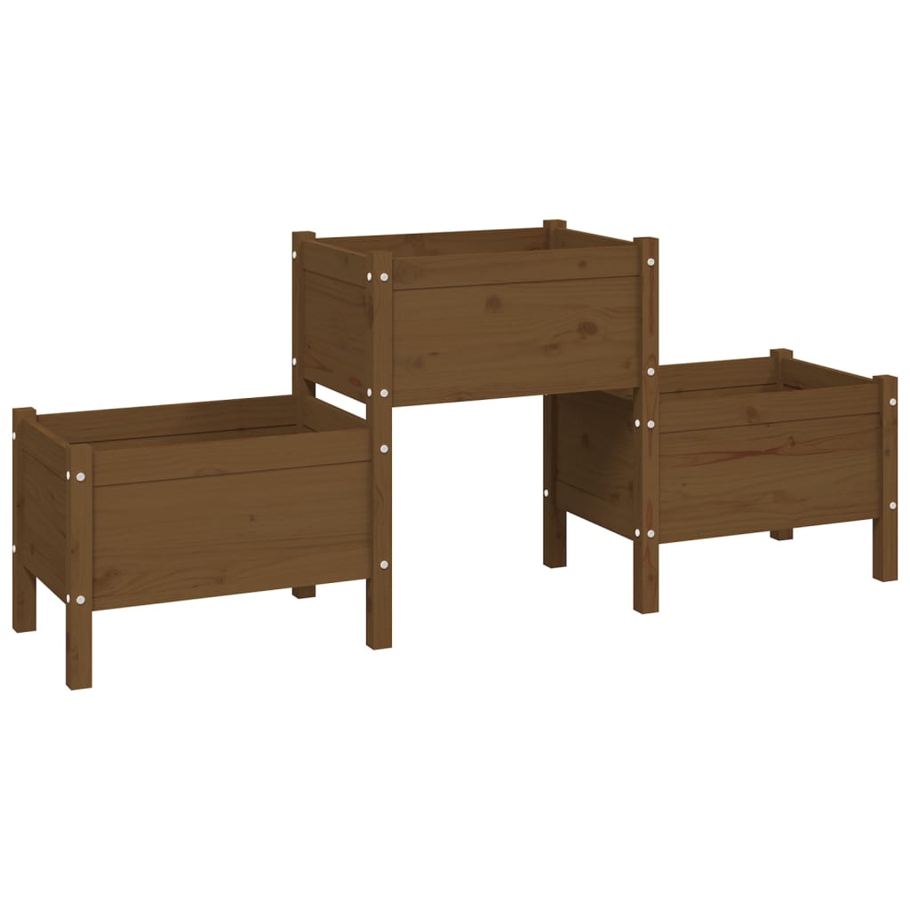 Vidaxl Planning Box 178.5x44x75 cm Solid fyrretræbrun