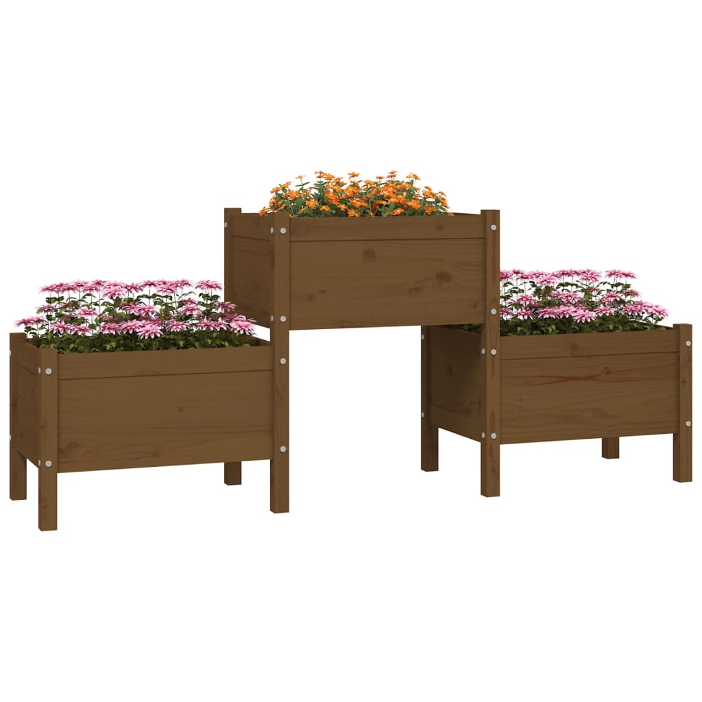 Vidaxl Planning Box 178.5x44x75 cm Solid fyrretræbrun