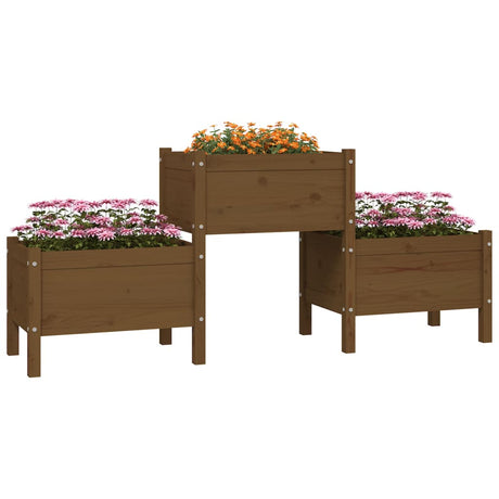 Vidaxl Planning Box 178.5x44x75 cm Solid fyrretræbrun