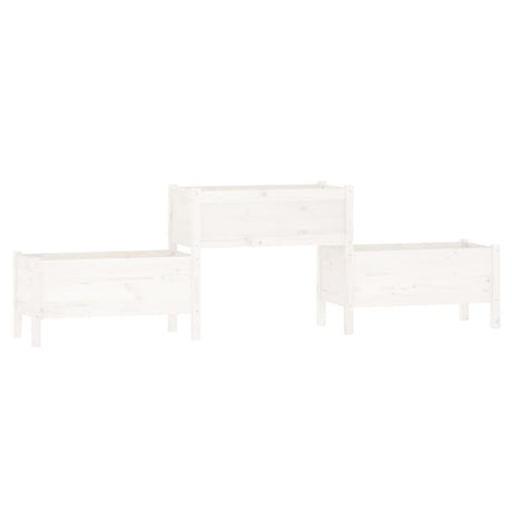 VIDAXL Planlægningsboks 245.5x44x75 cm Solid Pine White